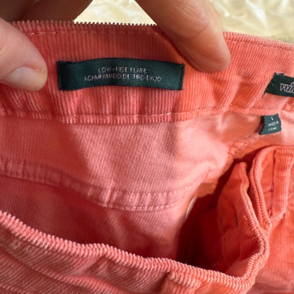 Wild Fable Salmon Pink corduroy, low rise, flare jeans - Picture 4 of 4